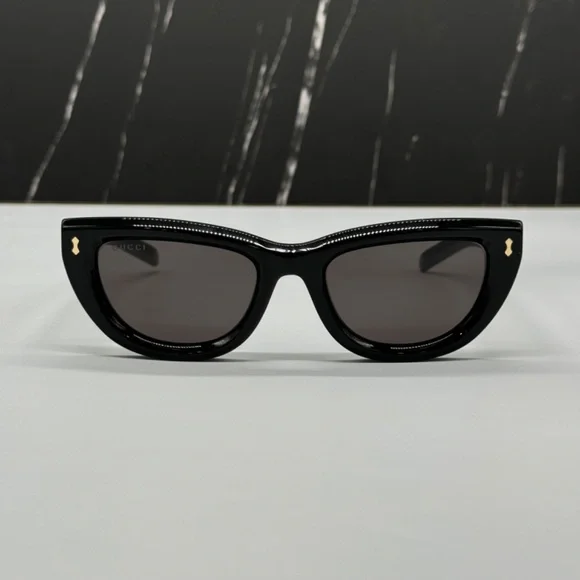 NEW GG1521S 001 GUCCI BLACK GREY CAT EYE WOMEN GUCCI SUNGLASSES - Picture 5 of 13